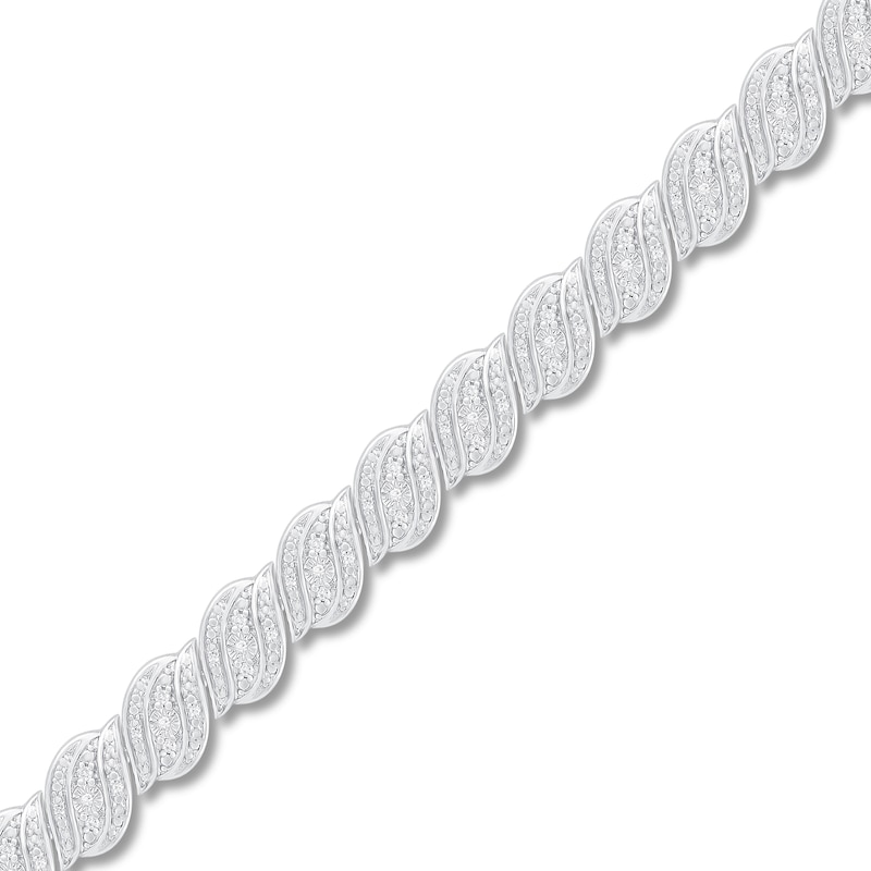 Diamond Fashion Bracelet 1/2 ct tw Sterling Silver 7"
