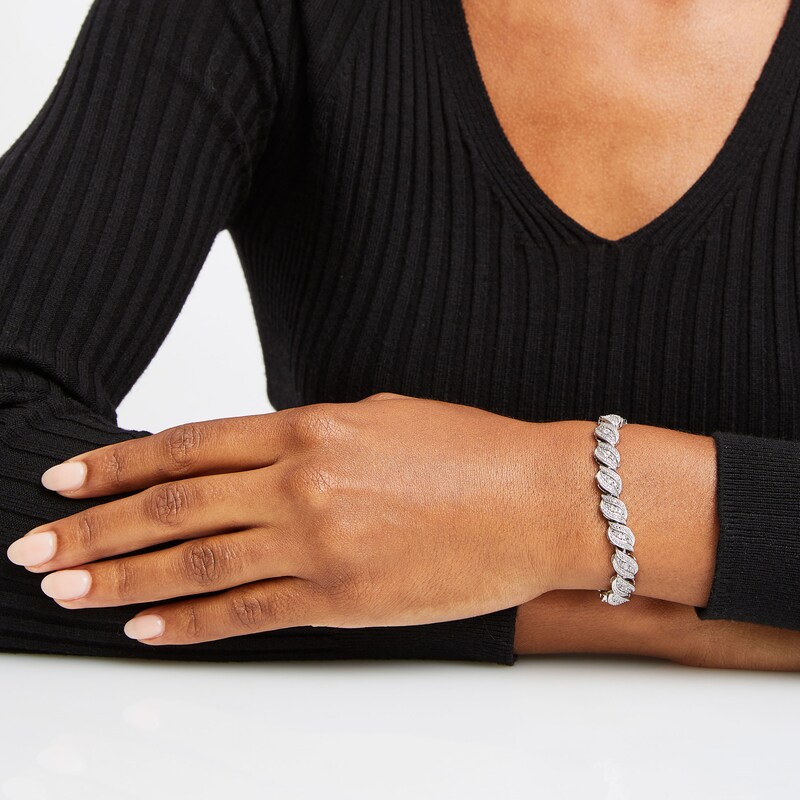 Main Image 3 of Diamond Fashion Bracelet 1/2 ct tw Sterling Silver 7&quot;