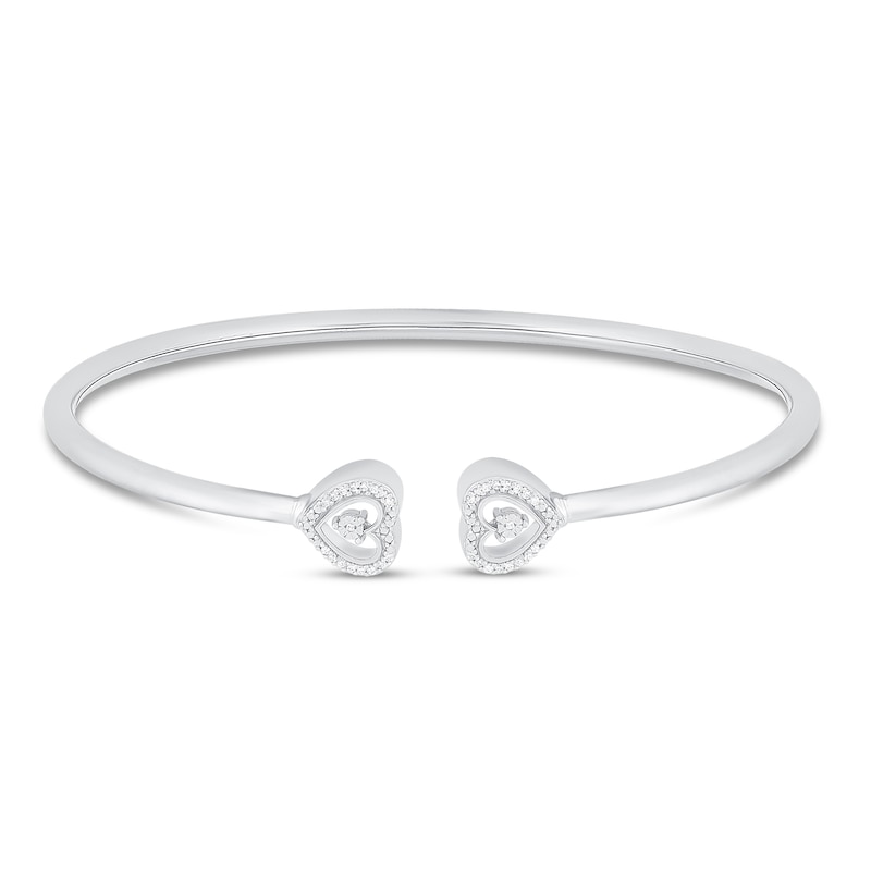 Two letters with heart Gold or Platinum finish Bracelet