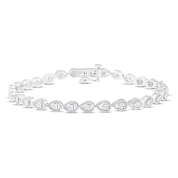Diamond Fashion Bracelet Sterling Silver 7.25"