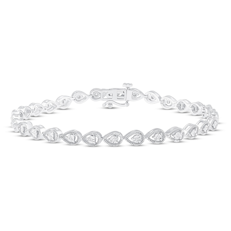 Diamond Fashion Bracelet Sterling Silver 7.25"