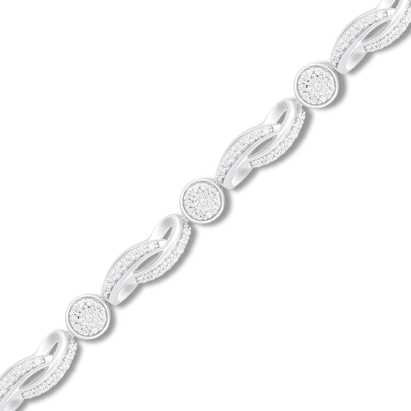 Main Image 2 of Diamond Fashion Bracelet 1 ct tw 10K White Gold 7&quot;