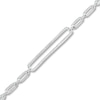 Thumbnail Image 1 of Diamond Paperclip Bracelet 1/3 ct tw Sterling Silver 7.25&quot;