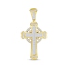 Thumbnail Image 1 of Men's Diamond Cross Pendant 1/2 ct tw Round-cut 10K Yellow Gold