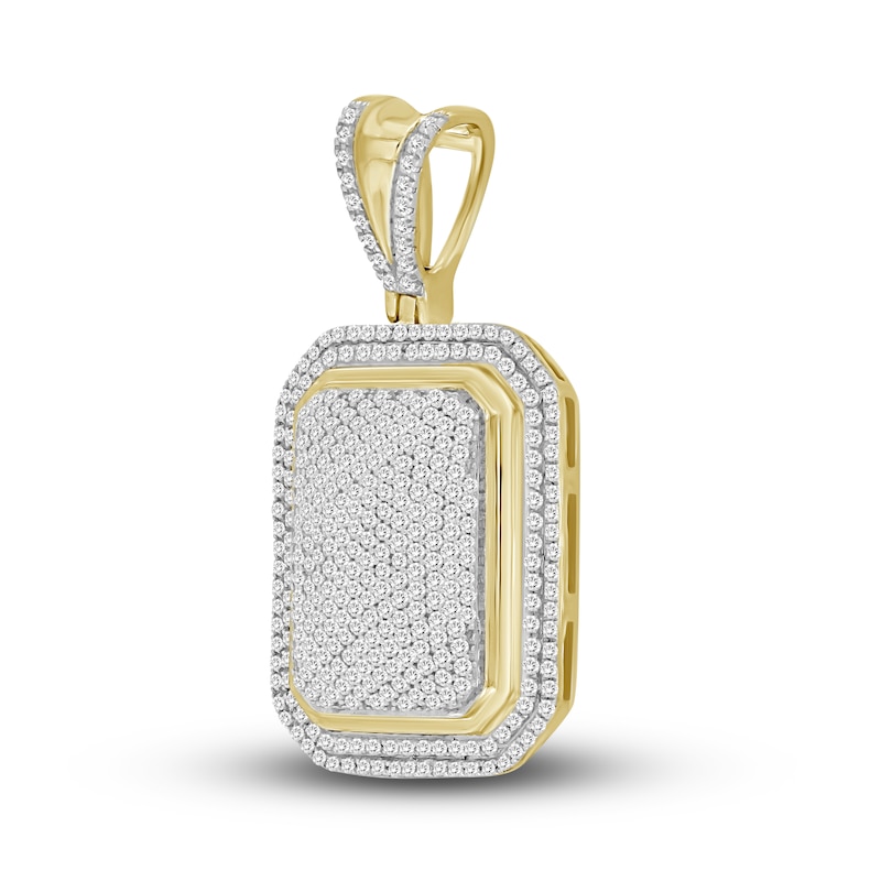 Main Image 2 of Men's Diamond Cushion-Shaped Pendant 1 ct tw 10K Yellow Gold