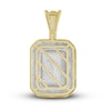 Thumbnail Image 4 of Men's Diamond Cushion-Shaped Pendant 1 ct tw 10K Yellow Gold