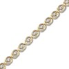 Thumbnail Image 1 of Encircled by Love Diamond Line Bracelet 1 ct tw Round-cut 10K Yellow Gold 7.25"