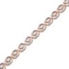 Thumbnail Image 1 of Encircled by Love Diamond Line Bracelet 1 ct tw Round-cut 10K Rose Gold 7.25"