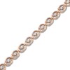 Thumbnail Image 2 of Encircled by Love Diamond Line Bracelet 1 ct tw Round-cut 10K Rose Gold 7.25&quot;