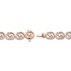 Thumbnail Image 3 of Encircled by Love Diamond Line Bracelet 1 ct tw Round-cut 10K Rose Gold 7.25&quot;