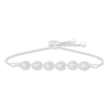 Thumbnail Image 1 of Diamond Bolo Bracelet 1/2 ct tw Round-Cut Sterling Silver 9.5&quot;