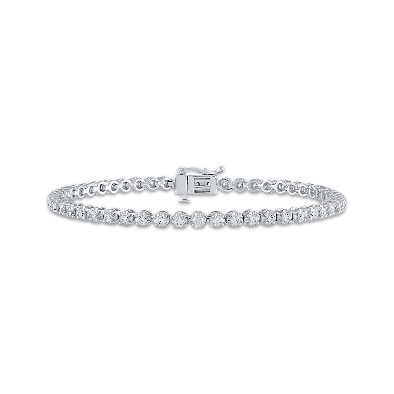 Main Image 1 of Diamond Tennis Bracelet 2 ct tw Round-Cut 10K White Gold 7&quot;