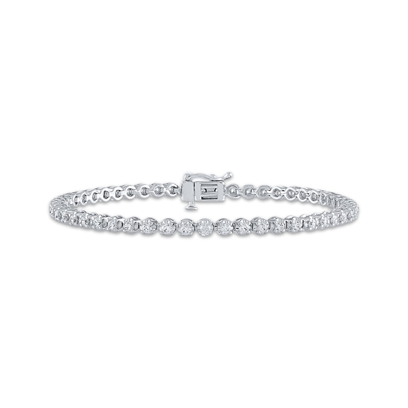 14K White Gold Diamond Tennis Bracelet (2 CTW)