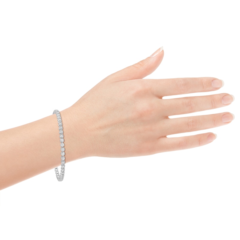 Main Image 4 of Diamond Tennis Bracelet 2 ct tw Round-Cut 10K White Gold 7&quot;