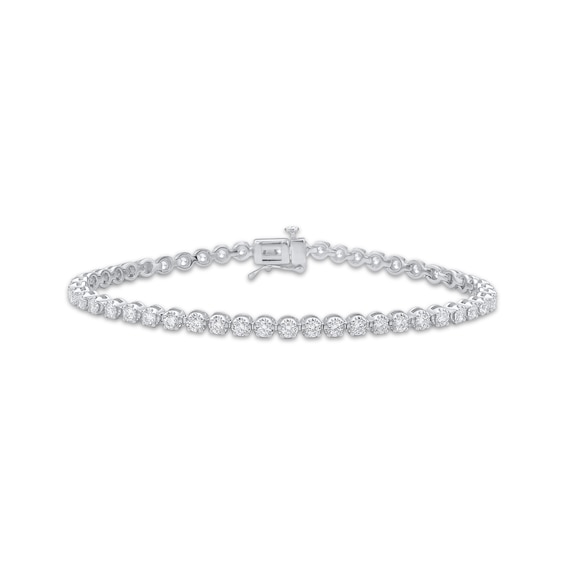 Diamond Tennis Bracelet 3 ct tw Round-Cut 10K White Gold 7"