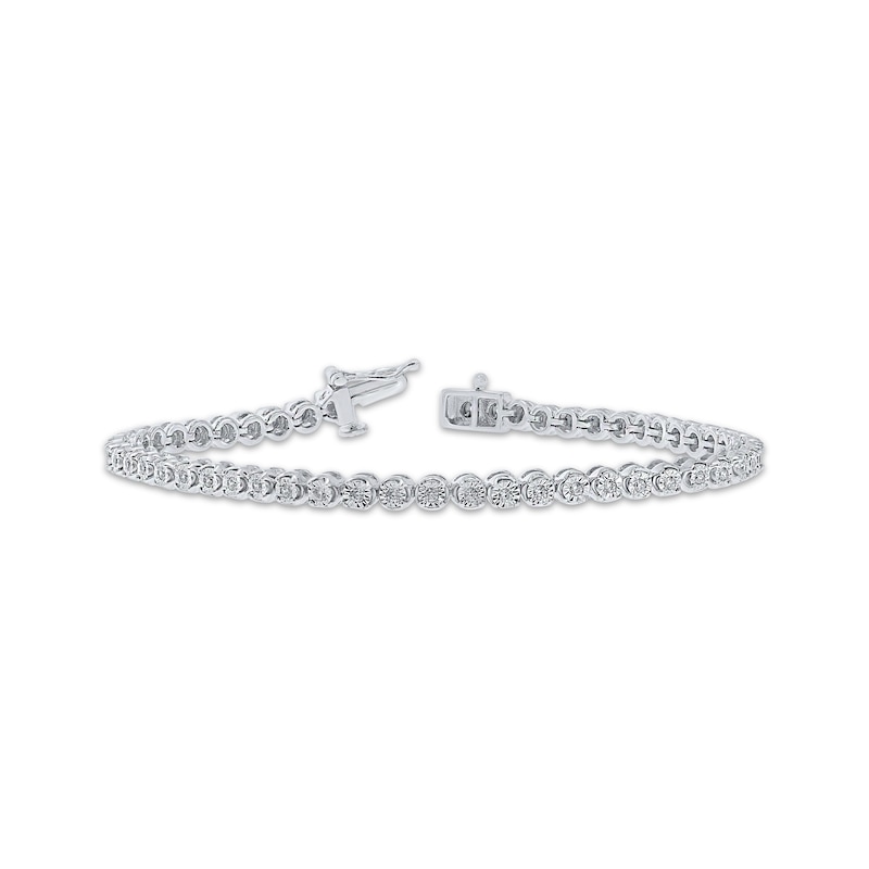 Main Image 1 of Diamond Line Bracelet 1/2 ct tw Round-cut Sterling Silver