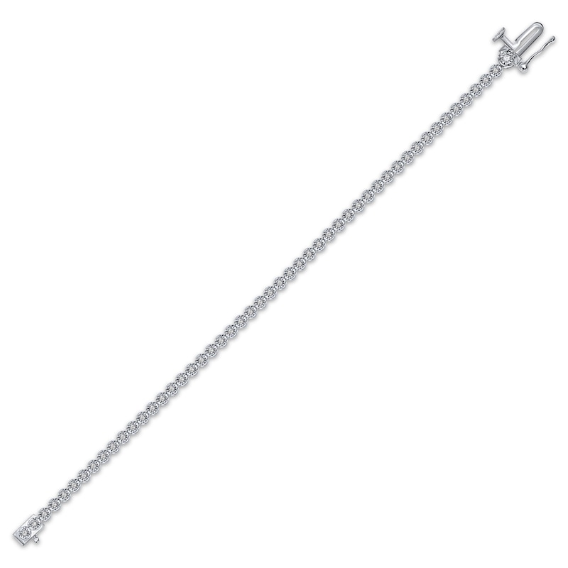 Main Image 2 of Diamond Line Bracelet 1/2 ct tw Round-cut Sterling Silver