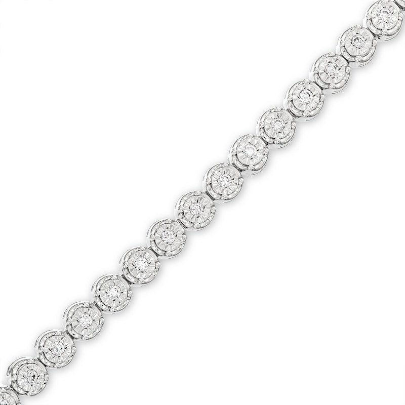Diamond Line Bracelet 1/2 ct tw Round-cut Sterling Silver