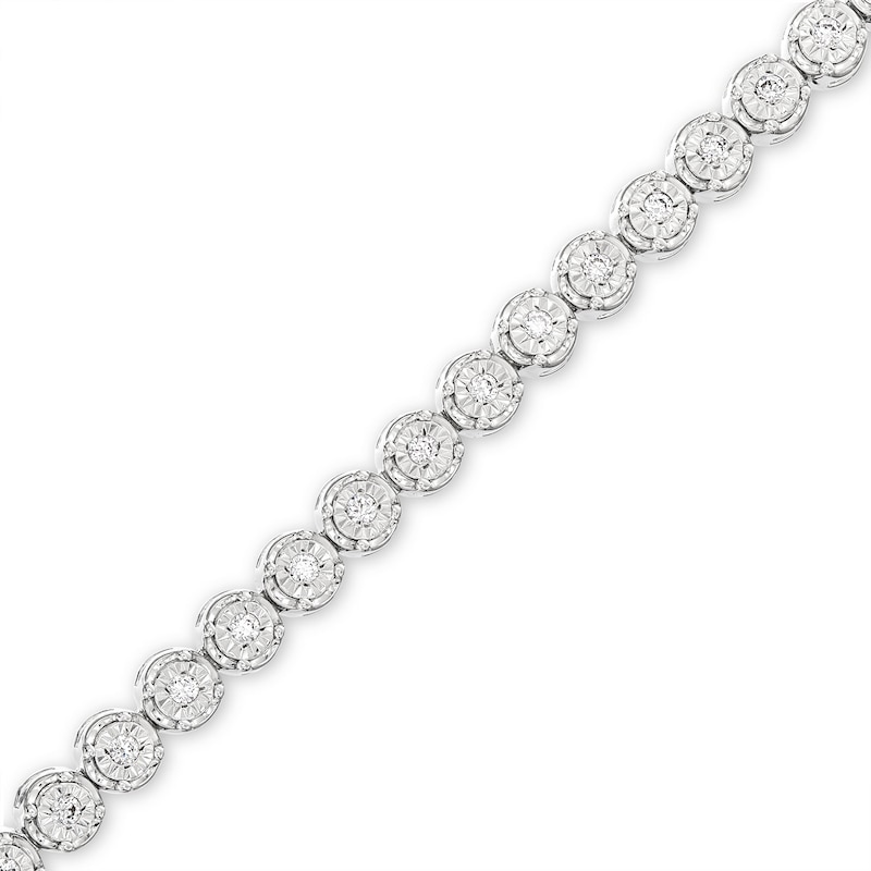 Main Image 5 of Diamond Line Bracelet 1/2 ct tw Round-cut Sterling Silver