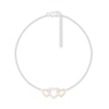 Thumbnail Image 1 of Diamond Heart Anklet Sterling Silver & 10K Rose Gold 8.2&quot;