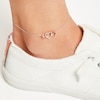 Thumbnail Image 3 of Diamond Heart Anklet Sterling Silver & 10K Rose Gold 8.2&quot;