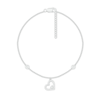 Thumbnail Image 1 of Diamond Heart Anklet 1/10 ct tw Sterling Silver 9&quot;