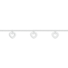 Thumbnail Image 2 of Diamond Heart Anklet 1/8 ct tw 10K White Gold 9&quot;