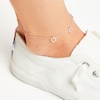 Thumbnail Image 3 of Diamond Heart Anklet 1/8 ct tw 10K White Gold 9&quot;