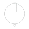 Thumbnail Image 1 of Diamond Heart Anklet 10K White Gold 9&quot;