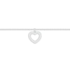 Thumbnail Image 2 of Diamond Heart Anklet 10K White Gold 9&quot;