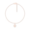 Thumbnail Image 1 of Diamond Heart Lock Anklet 10K Rose Gold 9&quot;