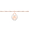 Thumbnail Image 2 of Diamond Heart Lock Anklet 10K Rose Gold 9&quot;