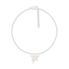 Thumbnail Image 1 of Diamond Dragonfly Anklet Sterling Silver & 10K Rose Gold 9&quot;