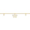Thumbnail Image 2 of Diamond Butterfly Anklet 1/10 ct tw 10K Yellow Gold 9&quot;