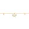 Thumbnail Image 1 of Diamond Butterfly Anklet 1/10 ct tw 10K Yellow Gold 9"