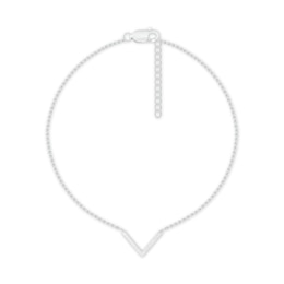 Diamond Anklet Sterling Silver 8.45"