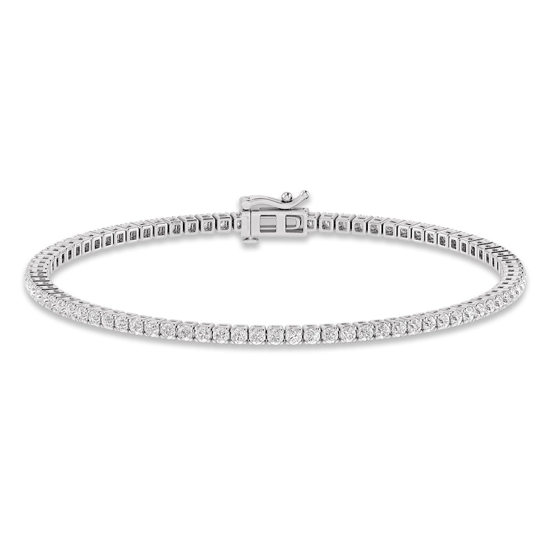 Main Image 1 of KAY Lab-Grown Diamonds Line Bracelet 2-1/2 ct tw 14K White Gold 7.25&quot;