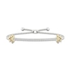 Thumbnail Image 0 of By Women For Women Diamond Lotus Bolo Bracelet 1/4 ct tw Round-cut Sterling Silver & 10K Yellow Gold