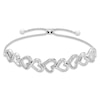 Thumbnail Image 1 of Neil Lane Diamond Heart Bolo Bracelet 1/3 ct tw Round-cut Sterling Silver 9.5&quot;