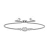 Thumbnail Image 1 of Forever Connected Diamond Bolo Bracelet 1/5 ct tw Round-Cut 10K White Gold 9.5&quot;