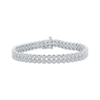 Thumbnail Image 0 of Diamond Bracelet 1 ct tw Round-Cut Sterling Silver 7.5"