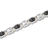 Thumbnail Image 1 of Men's Diamond Link Bracelet 1/15 ct tw Round-cut Yellow Ion-Plated Stainless Steel & Carbon Fiber 8.75"