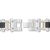 Thumbnail Image 2 of Men's Diamond Link Bracelet 1/15 ct tw Round-cut Yellow Ion-Plated Stainless Steel & Carbon Fiber 8.75"