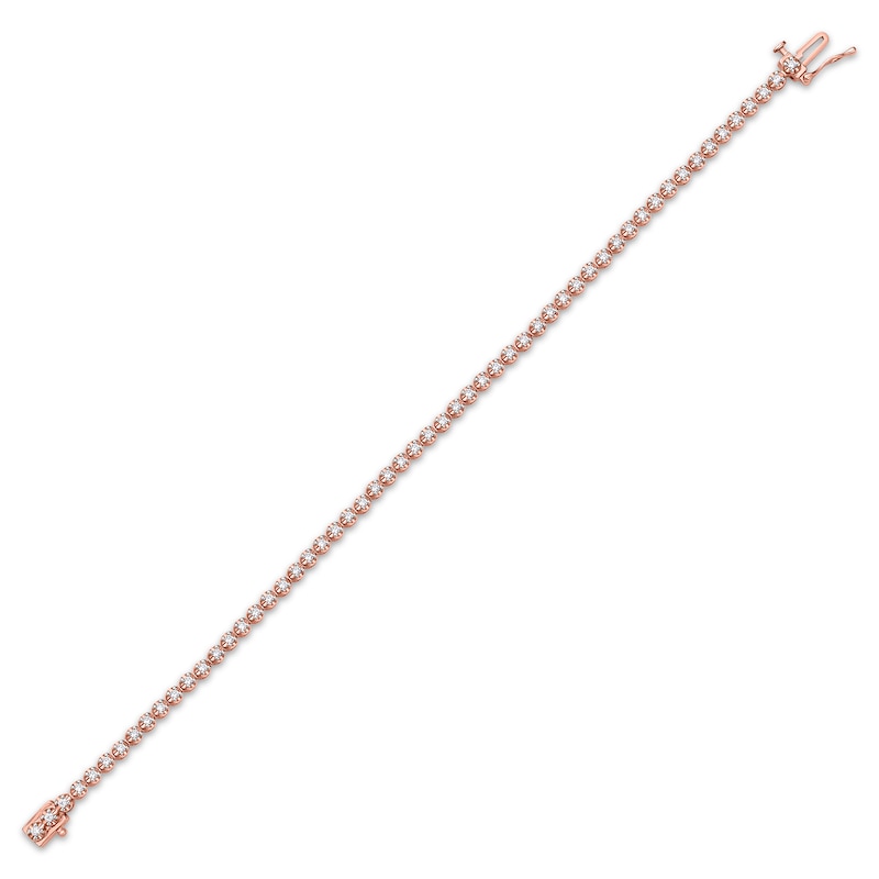 Diamond Tennis Bracelet 1 ct tw Round-cut 10K Rose Gold 7"