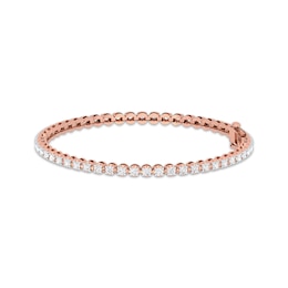 Diamond Tennis Bracelet 2 ct tw Round-cut 10K Rose Gold 7"
