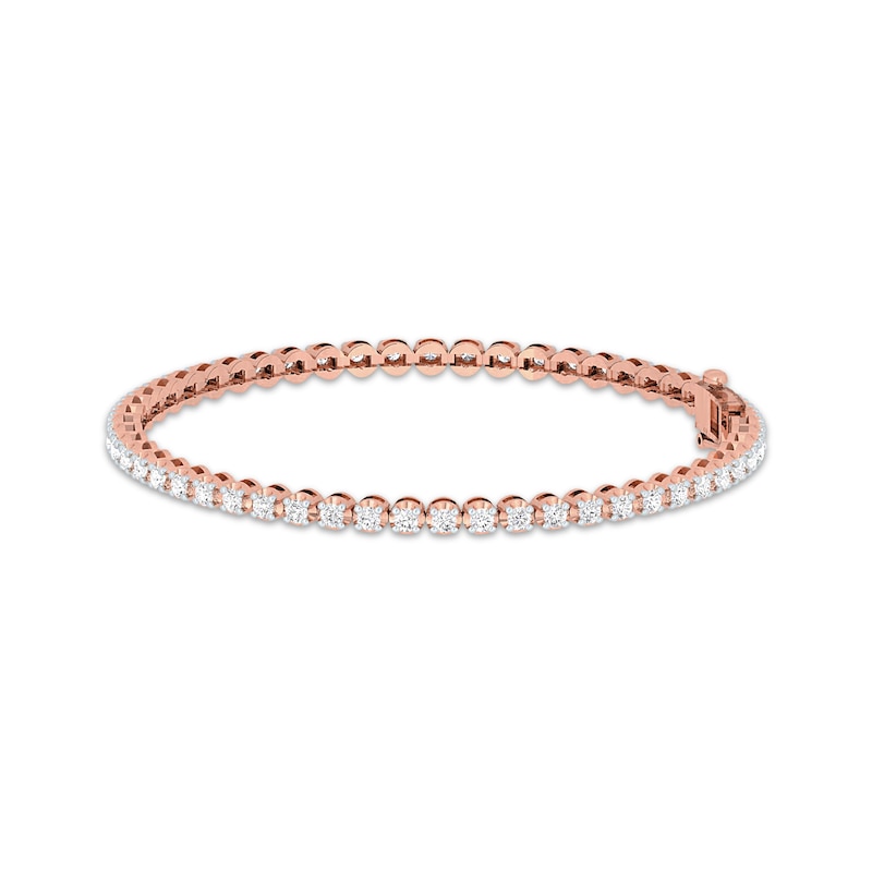 Main Image 1 of Diamond Tennis Bracelet 2 ct tw Round-cut 10K Rose Gold 7&quot;