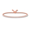 Thumbnail Image 1 of Diamond Bolo Bracelet 1 ct tw Round-cut 10K Rose Gold 9.5&quot;