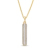 Thumbnail Image 1 of Men's Diamond Bar Necklace 1/3 ct tw Round-cut 10K Yellow Gold 22&quot;