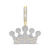 Thumbnail Image 1 of Men's Diamond Crown Pendant 1 ct tw Round-cut 10K Yellow Gold