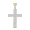 Men's Diamond Cross Pendant 2 ct tw Round-cut 10K Yellow Gold